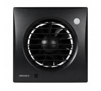 Airflow Ventilador Aspirador Baño con Sensor de Movimiento PIR y Temporizador - Ø100 mm - 27 L/s - 25 dB - Activación Automática - IP45-7,5 W Bajo Consumo - Aire Quiet 100 MST Negro - 2 Años