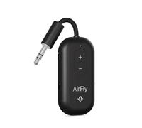 AirFly Pro 2 - Adaptador Bluetooth para avión, par 2 AirPods o Auriculares inalámbricos - Transmisor y Receptor Bluetooth AUX de 3,5 mm para Coches, Barcos, Cintas de Correr, televisores, Esenciales