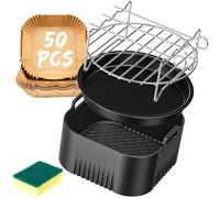 Airfryer - Accesorio para freidora de aire caliente Philips 5000 L 4,1L (HD9255, HD9252, HD9200), accesorio cuadrado para freidora de aire caliente Philips Essential 4,1 L, molde de silicona con