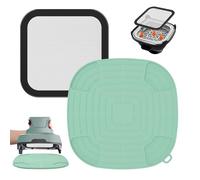 Airfryer Accesorios para Ninja CRISPi FN101EU: GEEKHOM 1 x acero inoxidable malla fina protección contra salpicaduras + 1 x base de silicona resistente al calor para Ninja freidora de aire caliente