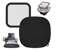 Airfryer Accesorios para Ninja CRISPi FN101EU: GEEKHOM 1 x acero inoxidable malla fina protección contra salpicaduras + 1 x base de silicona resistente al calor para Ninja freidora de aire caliente