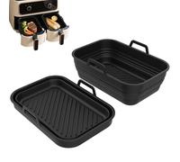 Airfryer Accesorios para Ninja Foodi Max Dual Zone AF400EU (2 unidades), molde de silicona plegable para freidora de aire caliente, molde de silicona AF400EU, molde de silicona para airfryer