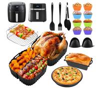 Airfryer Accesorios para Russell Hobbs XXL 8 L 8,3 L/Philips 2000 Serie 6,2L (NA230/00), freidoras de aire caliente, molde de silicona, juego de accesorios, rejilla para hornear pan para Russell Hobbs