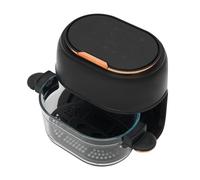 Airfryer Freidora de aire caliente, freidora de aire caliente, 4 L, 1350 W, con pantalla táctil, temporizador de 140 - 374 °F y 24 horas, cesta de cristal de borosilicato, para pollo, patatas fritas