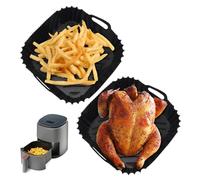 Airfryer - Molde de silicona compatible con Philips Essential 4,1 L (HD9252, HD9200, HD9255), 2 moldes de silicona reutilizables en lugar de papel de horno para freidora de aire caliente, accesorios
