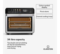 AirGlaze Digital Hot Air Fryer | 2200 W | 19 programas | incl. accesorios aptos para lavavajillas Klarstein