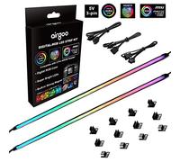 airgoo Tira LED RGB direccionable para PC, AG-NEON-LS1 tubo de goma de silicona difusa tira de neón, para cabezal argb de 3 pines de 5 V o controlador AG-DRGB16 SignalRGB (no incluido), viene con