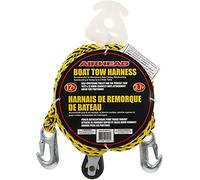 Airhead Heavy Duty Tow Harness Arnés de Remolque autocentrante para Deportes acuáticos, 2 Jinetes, 12 pies, Unisex, Amarillo y Negro, 3,65 m