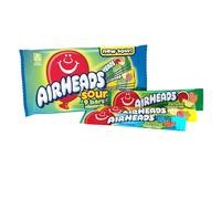 Airheads Barras de caramelo Sour de tamaño completo, paquete variado de caramelos, bolsa de 9 unidades