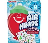Airheads Libro de calcomanías de invierno con 12 mini barras, hoja de calcomanías, relleno de calcetines, regalos de Navidad, fiesta