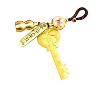 AIRHSKWI Bonito llavero del zodiaco con diseños de animales del zodiaco con elegantes diamantes para entusiastas de la moda y coleccionistas, Latón