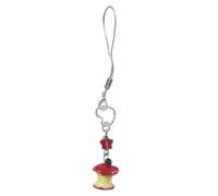 AIRHSKWI Colgante único de cadena de teléfono para bolsa de frutas, colgante de teléfono de pez, accesorio elegante para bolsa adecuada para el día a día, tela/plumas