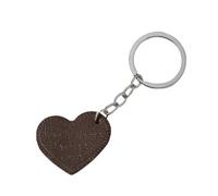 AIRHSKWI Llavero con colgante de corazón colorido con forma de amor, llavero para mochila, joyería elegante para amigos, tela/plumas