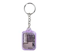 AIRHSKWI Llavero de caja de música en miniatura con colgante elegante con bolsa de música, decoración de una idea encantadora, Aleación de acero, pluma, tela