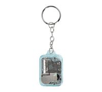 AIRHSKWI Llavero de caja de música en miniatura con colgante elegante con bolsa de música, decoración de una idea encantadora, Aleación de acero, pluma, tela