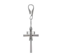 AIRHSKWI Llavero de doble cruz de moda para una gestión eficiente de llaves y mejora de estilos personalizados, tela/plumas