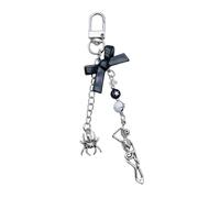 AIRHSKWI Llavero portátil con correa para teléfono, colgante de decoración, exquisitos colgantes de coche, regalos de cumpleaños, tela/plumas