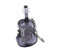 AIRHSKWI Pequeño colgante de caja de música de violín, elegante adorno para colgar, caja de música vintage, llavero colgante adecuado para los amantes de la música, Aleación de acero, pluma, tela