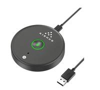 AIRHUG Micrófono USB sin altavoz, micrófono de computadora de escritorio, botón de silencio con indicador LED, reducción de ruido IA, condensador omnidireccional Plug & Play, micrófonos para