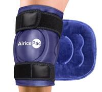 AiricePac Bolsa de hielo para aliviar el dolor de rodilla, envoltura de hielo de gel reutilizable para lesiones, hinchazón, cirugía de reemplazo de rodilla, terapia de compresión fría para artritis,