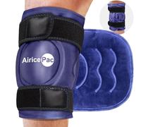 AiricePac Bolsa de hielo XXL para envolver toda la rodilla después de la cirugía, bolsa de hielo grande de gel reutilizable para lesiones de rodilla, alivio del dolor, hinchazón, cirugía de rodilla,