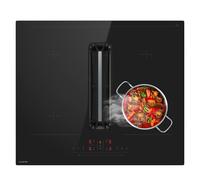 AirJet 60cm 4 Fuegos Placa de Inducción con Extractor Integrado Negro