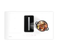 AirJet 90cm 4 Fuegos Placa de Inducción con Extractor Integrado Blanco