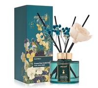 Airkeep Difusor de Aromas 150ml, Frozen Pear Cooked Apple Reed Diffuser Set, Rose Difusor De Fragancia, Ambientador para Habitaciones, Baños, Oficinas, Armarios