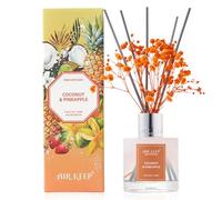 Airkeep Difusor de Aromas Coconut & Pineapple Ambientador Hogar con 8 Varillas Ambientador Difusor de Fragancia para Baño, Apartamento, Decoración del Hogar, 100ml