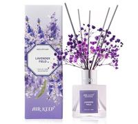 Airkeep Difusor de Aromas Lavender Field Ambientador Hogar con 8 Varillas Ambientador Difusor de Fragancia para Baño, Apartamento, Decoración del Hogar, 100ml