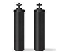 airkitrep Filtro de agua de repuesto para Berkey, elementos de purificación negros, filtros de carbón activado, compatible con el sistema de filtro de agua Berkey Gravity, paquete de 2