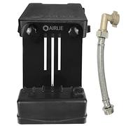 Airlie Nivelador de agua para piscina, patentado, incluye manguera de acero inoxidable y conector de latón de 90°, ajusta automáticamente el nivel de agua de la piscina (negro)