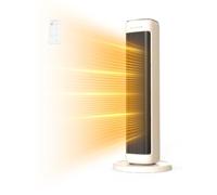 AIRMATE Calefactor de bajo consumo 63 cm, de cerámica, silencioso, oscilante de 80°, con mando a distancia y termostato, 3 modos, ECO, temporizador 24H, calentador espacial de 2000 W, protección