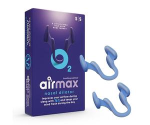 Airmax dilatador Nasal antironquidos - 76% más Aire - Mejor Dormir - Respirador Nasal - 2X de tamaño pequeño (S) - Dispositivos contra el ronquido - Dormir Bien - para Hombres y Mujeres