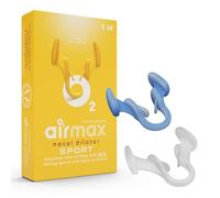Airmax Sport - Dilatador nasal para respirar mejor. Optimización del oxígeno del 76,1%. Desarrollado para usarlo durante el ejercicio físico. Ajuste óptimo en nariz de tamaño pequeño o mediano.