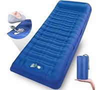 Colchón Autoinflable Camping 12cm - Ultraligero 950g con Bomba de Pie Nylon 40D TPU Impermeable Incluye Almohada y Bolsa de Viaje para Senderismo/Playa