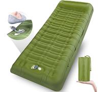 Airminti Colchón Autoinflable Camping 12cm - Ultraligero 950g con Bomba de Pie Nylon 40D TPU Impermeable Incluye Almohada y Bolsa de Viaje para Senderismo/Playa