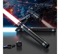 Airmsa Sable de luz, Sable de luz RGB 24 Colores, USB Recargable con Sonido FX, Espada de luz, Juguete para niños, Halloween, Guerra Galaxia, Cosplay (100cm 2PC)