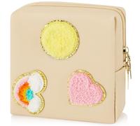 airogym Preppy Patch - Bolsa de almacenamiento para servilletas sanitarias, bolsa de copa menstrual, bolsas de almacenamiento de piel sintética con cremallera, bolsa de menstruación femenina para el