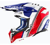 Airoh Aviator 3 Hima, casco de motocross XL female Blanco/Rojo/Azul