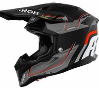 Airoh Aviator 3 Leader Casco de motocross, negro-gris-naranja, tamaño XS para Hombres