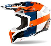 Airoh Aviator 3 Monarch, casco de motocross XL female Naranja/Blanco/Azul Oscuro/Negro