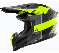 Airoh Aviator 3 Monarch, casco de motocross L female Mate Negro/Amarillo Neón/Gris Oscuro