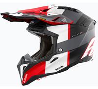 Airoh Aviator 3 Monarch, casco de motocross S female Mate Gris/Negro/Rojo/Blanco