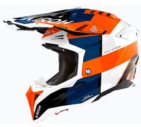 Airoh Aviator 3 Monarch, casco de motocross XL male Naranja/Blanco/Azul Oscuro/Negro