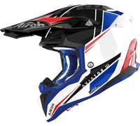 Airoh Aviator 3 Push Casco de motocross, rojo-azul, tamaño M para Hombres