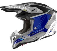 Airoh Aviator 3 Saber Casco de motocross, gris-azul, tamaño M