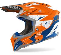 Airoh Aviator 3 Spin Casco de motocross, Orange matt, Talla S (55/56)