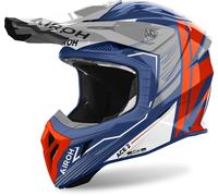Airoh Aviator Ace 2 Engine Casco de motocross, azul-naranja, tamaño S