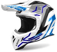 Airoh Aviator Ace 2 Ground Casco de motocross, blanco/azul, Talla XS (53/54)